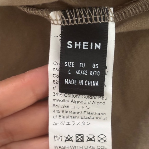 SHEIN Brown Ruched Sheath Midi Dress - Picture 5 of 10